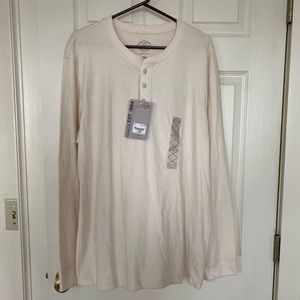 St. John's bay men's large long sleeve cream shirt